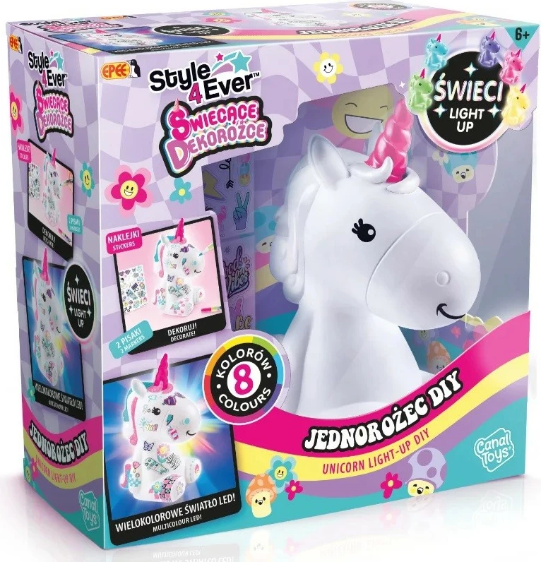 Set DIY Unikorn ndriçues Epee EP60046, shumëngjyrësh