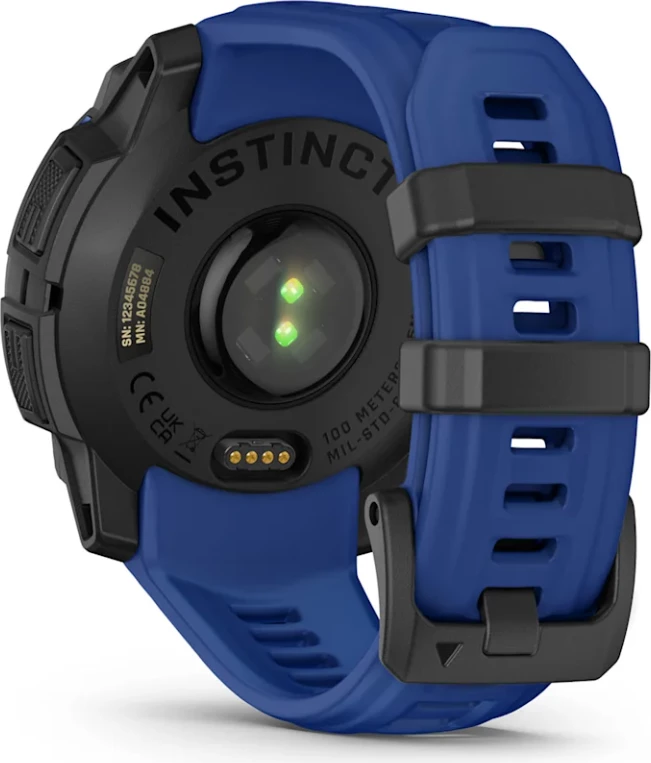 Smartwatch Garmin Instinct® 3, AMOLED, Black/Bolt Blue-Black strap, 45 mm