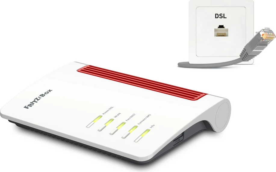 Router, AVM FRITZ!Box 7530 AX 20002930, Wi‑Fi, DSL, e kuqe mbi të bardhë