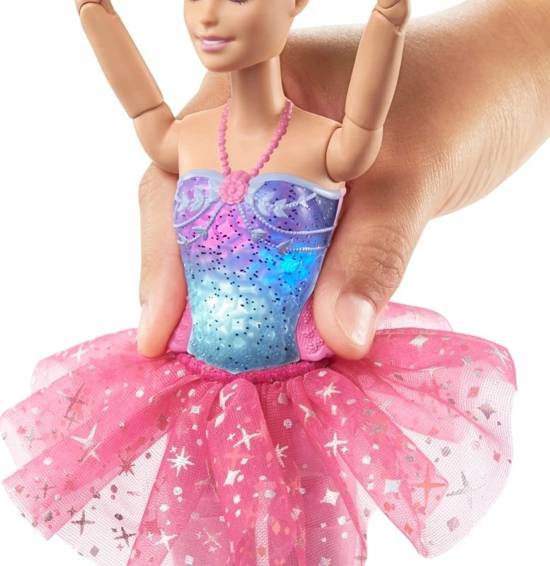 Kukull Barbie Mattel Dreamtopia Magic Lights Ballet Dancer HLC25, me drita, rozë