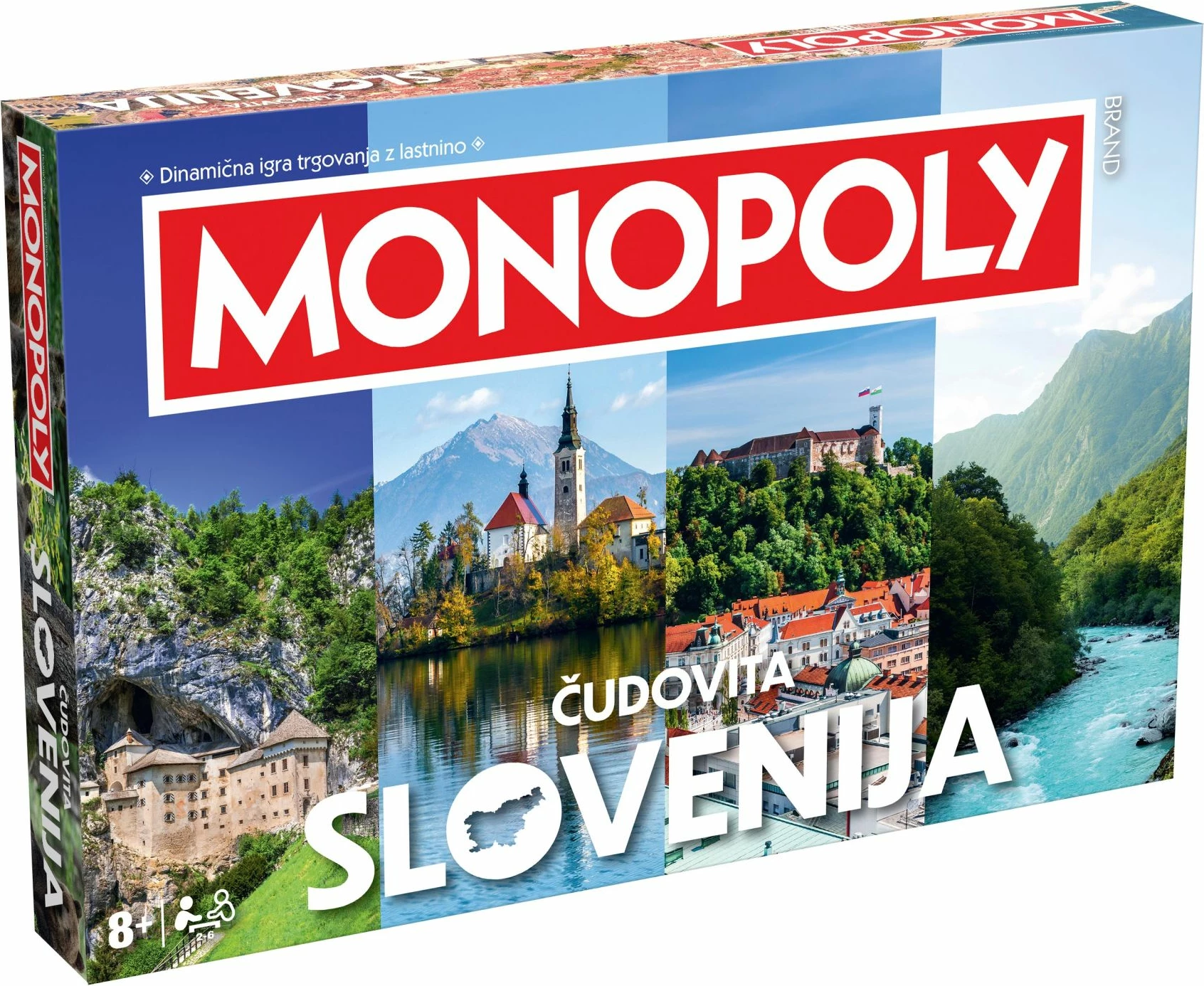 Lojë tavoline Winning Moves Monopoly Čudovita Slovenija, 8+, set 1 copë