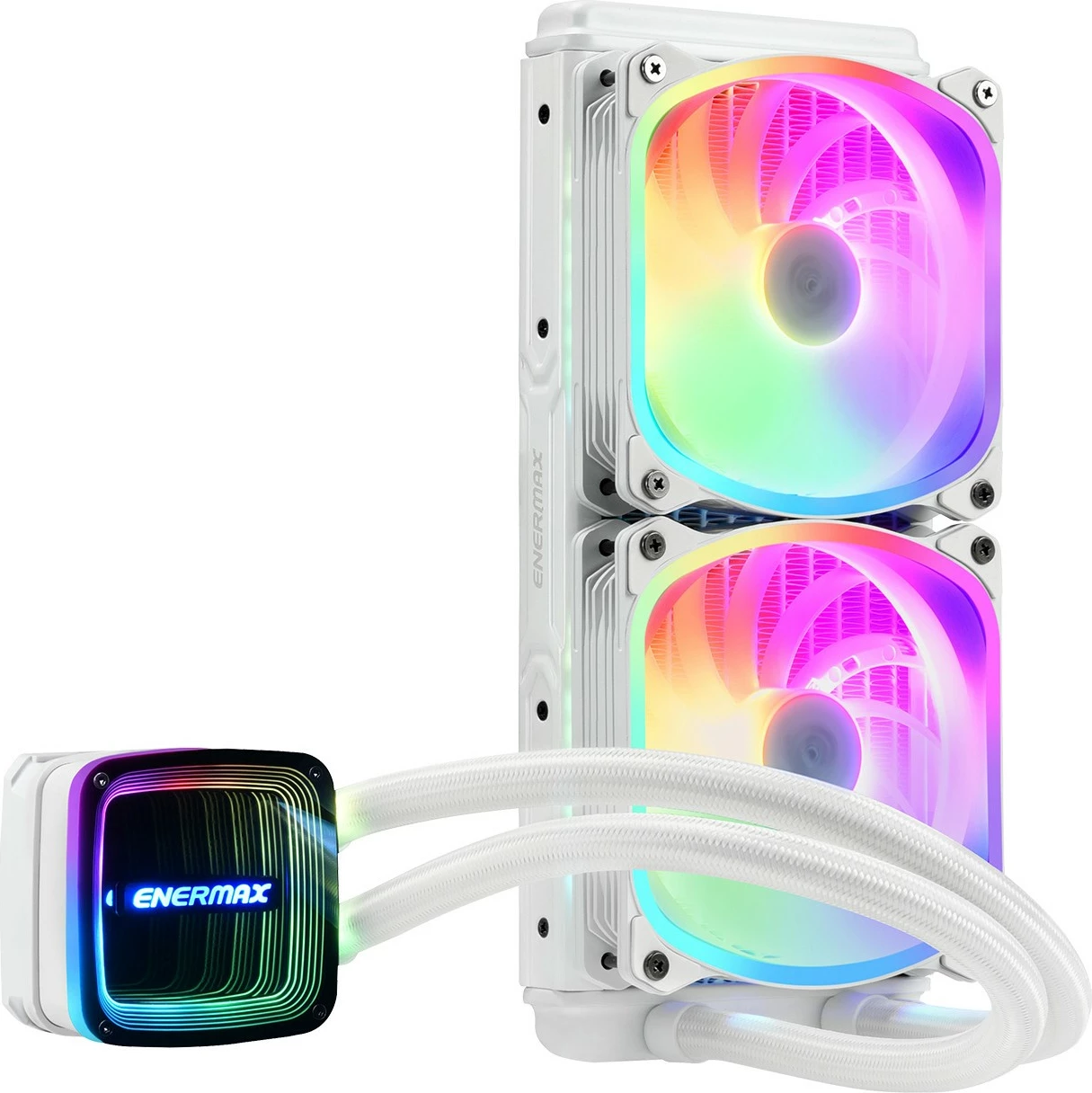 Ftohës uji Enermax Aquafusion ADV ELC-AQFA240-SQA-W, 240mm, RGB, i bardhë
