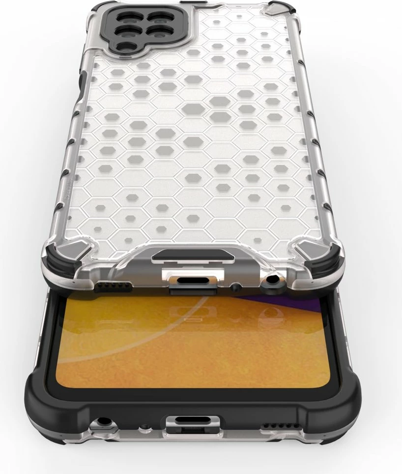 Mbështjellës Hurtel Honeycomb Case për Samsung Galaxy A22 4G, Kuq