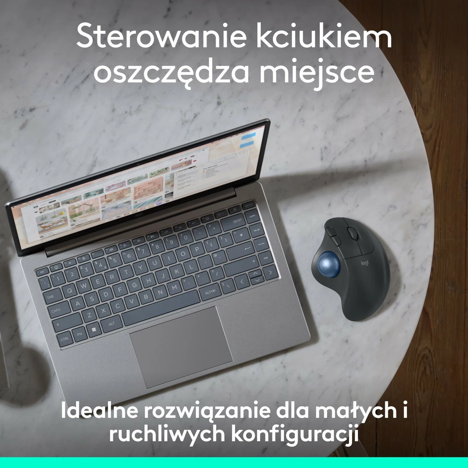 Maus Logitech M575S, Ergonomik, Wireless, Grafit