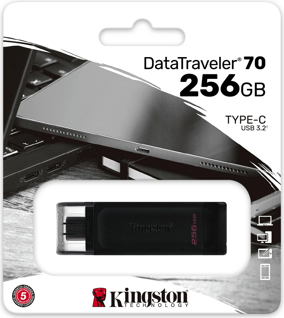 USB stick Kingston DataTraveler DT70 256GB, USB-C, i zi