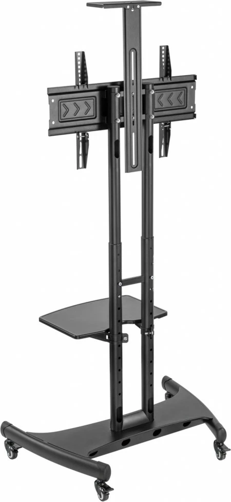 Tavolinë mobile me mbajtëse TV ART STO S-12, për TV 32-70", ngjyrë e zezë