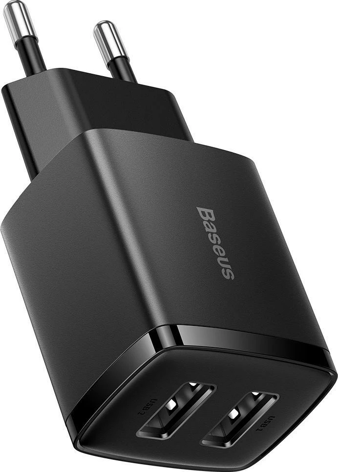 Karikues kompakt Baseus CCXJ010201 2x USB-A 10.5W 2.1A i zi