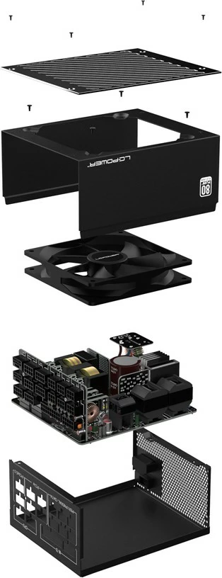 Furnizues energjie LC-Power LC1000P V3.0, 1000W, 80 PLUS Platinum, Full Modular, i zi