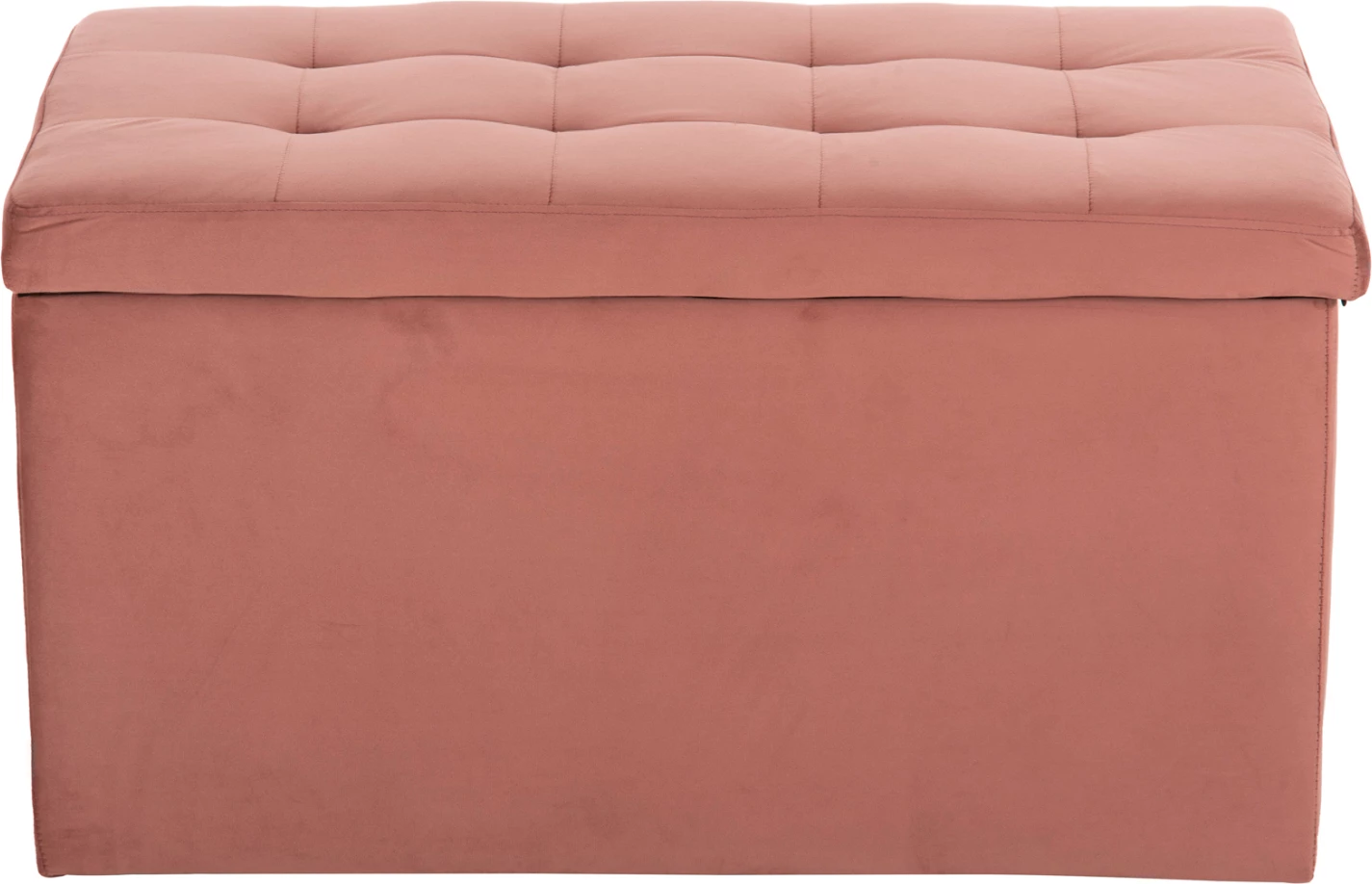 Stool/trunk me hapësirë magazinimi PUNK FH279.12, kadife ngjyrë rozë e zbehtë, 90x50x52H cm