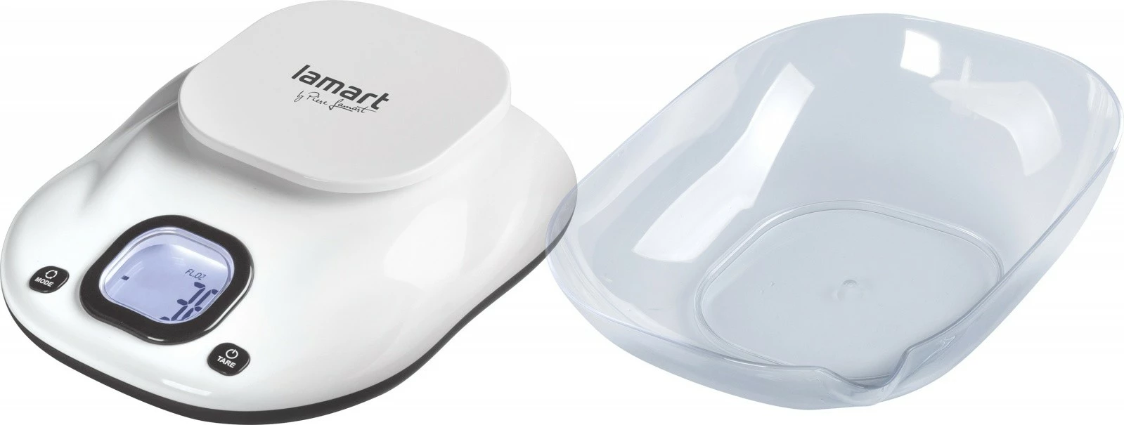Peshore kuzhine Lamart LT7073 BANG me tas, 5 kg, E bardhë/Transparente