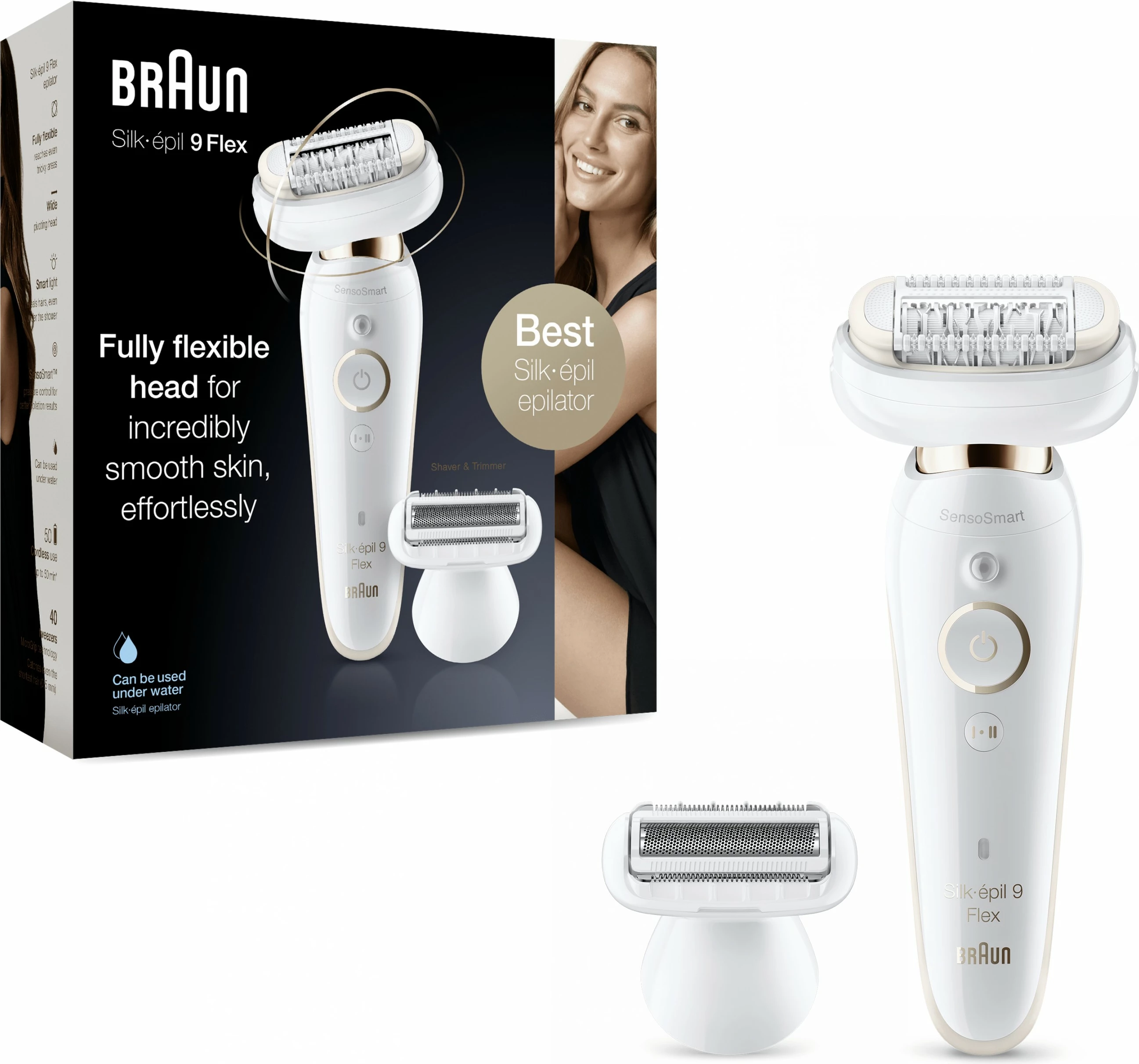 Epilator Braun Silk, i bardhë