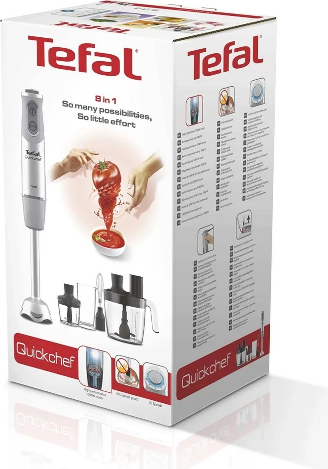 Blender dore Tefal QuickChef HB65LD, 1000 W, Argjendtë