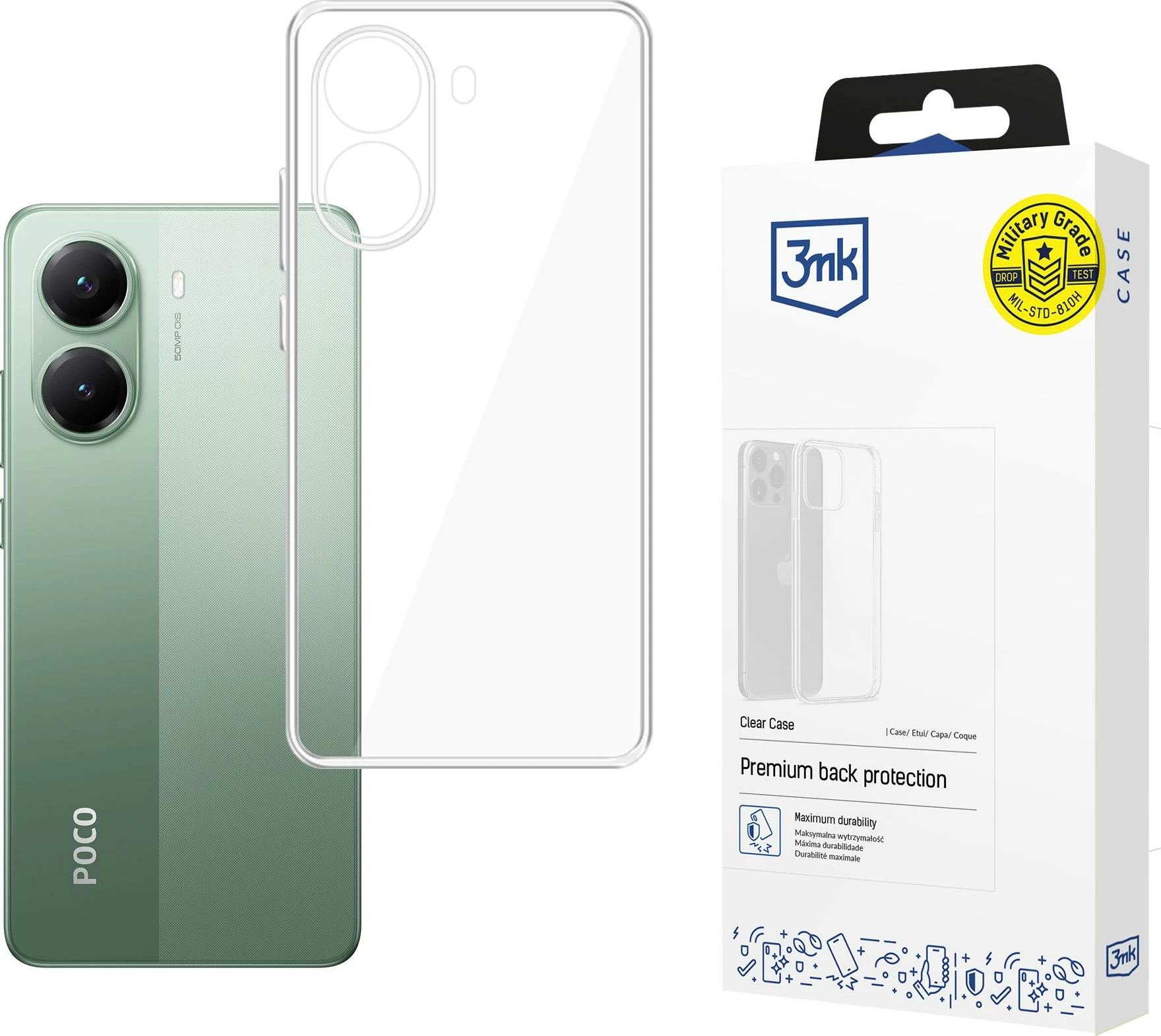 Mbështjellës 3mk Clear Case për Xiaomi Poco X7 Pro, Transparent