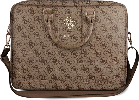Mbështjellës laptopi Guess 4G Big Logo, deri 16", Kafe