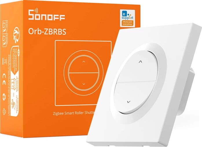 Switch smart për roleta Sonoff MINI-ZBRBS-E, ZigBee 3.0, 100-240V, 1A, i bardhë