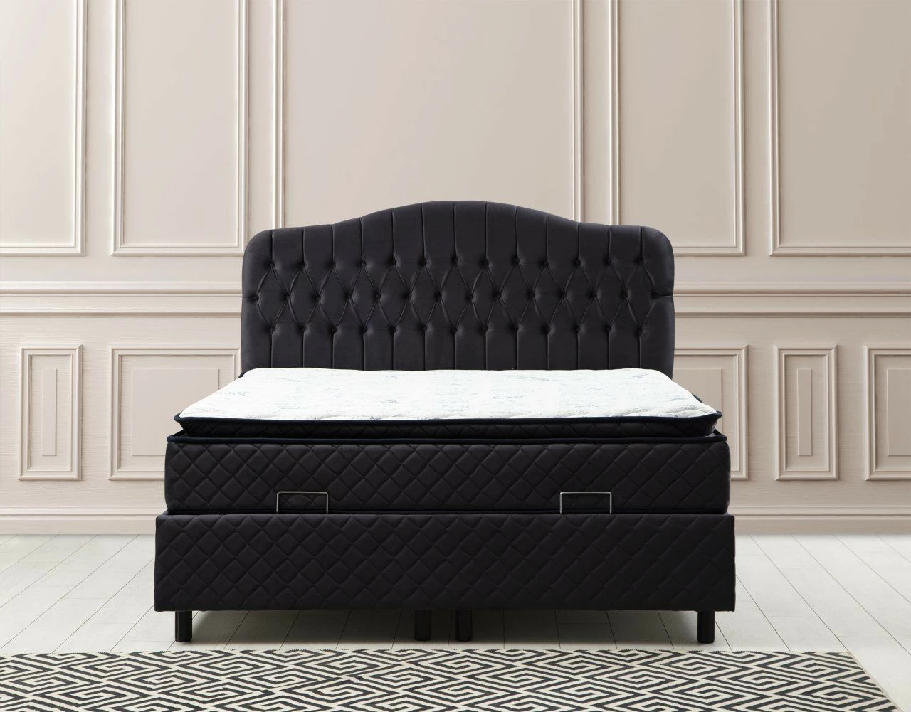 Set dysheku, baza dhe shtrati, ngjyrë antracit, Skye Decor, 140x200 v2