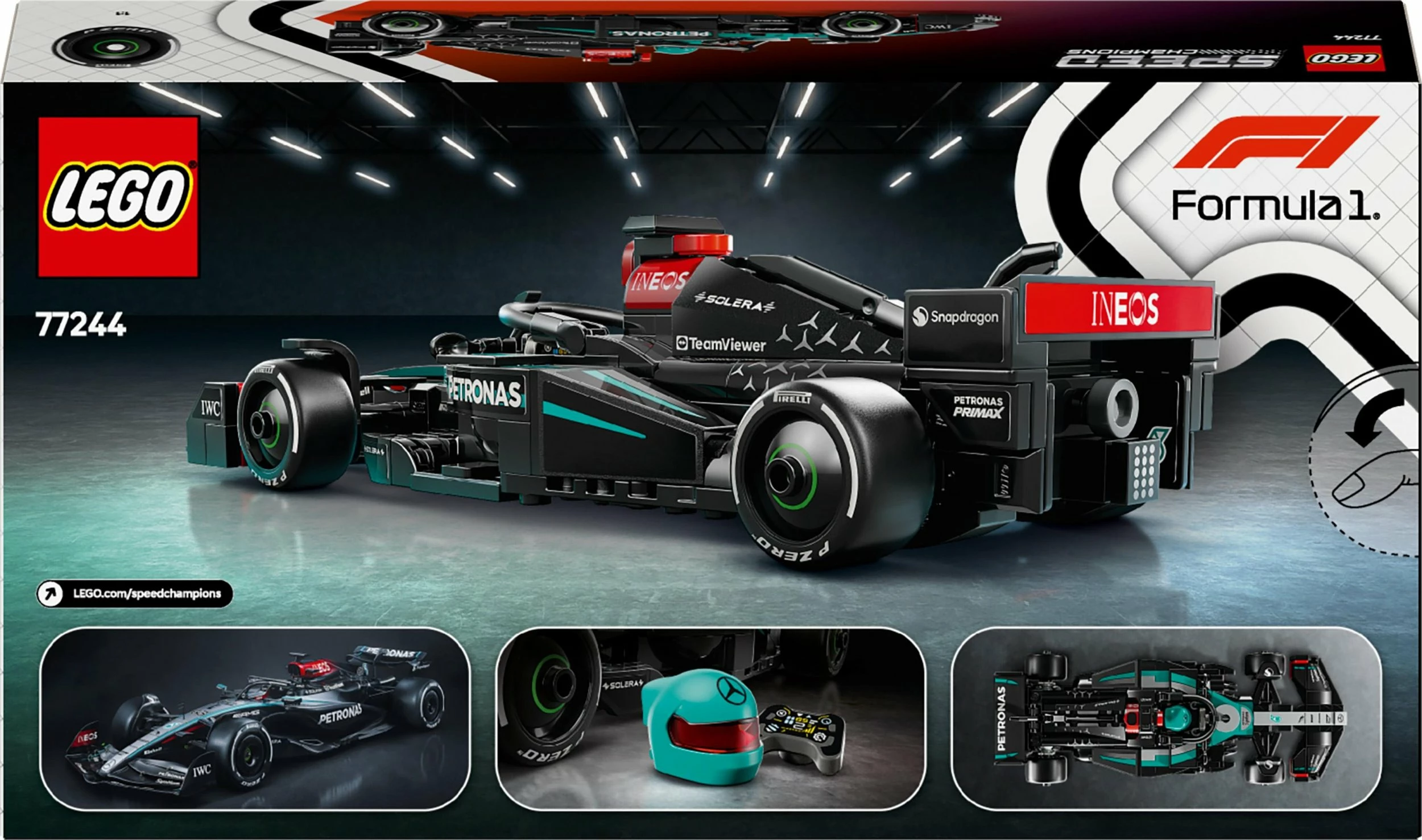Set ndërtimi LEGO Speed Champions 77244 F1 Mercedes-AMG W15, 267 pjesë, 1 minifigurë shoferi