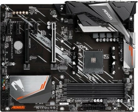 Pllakë amë Gigabyte A520 AORUS ELITE, Socket AM4, ATX, 4 DDR4, M.2, E zezë