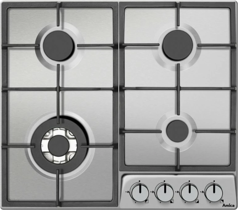 Sobë me gaz Amica PGD6101APR, 4 zona, inox