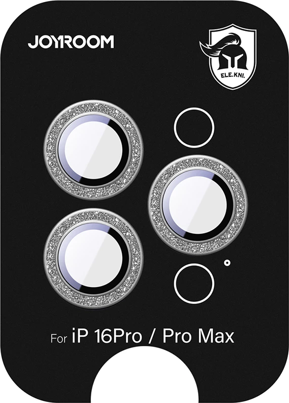 Xham mbrojtës Joyroom JR-MSF0304 për lente të iPhone 16 Pro/16 Pro Max, argjendtë