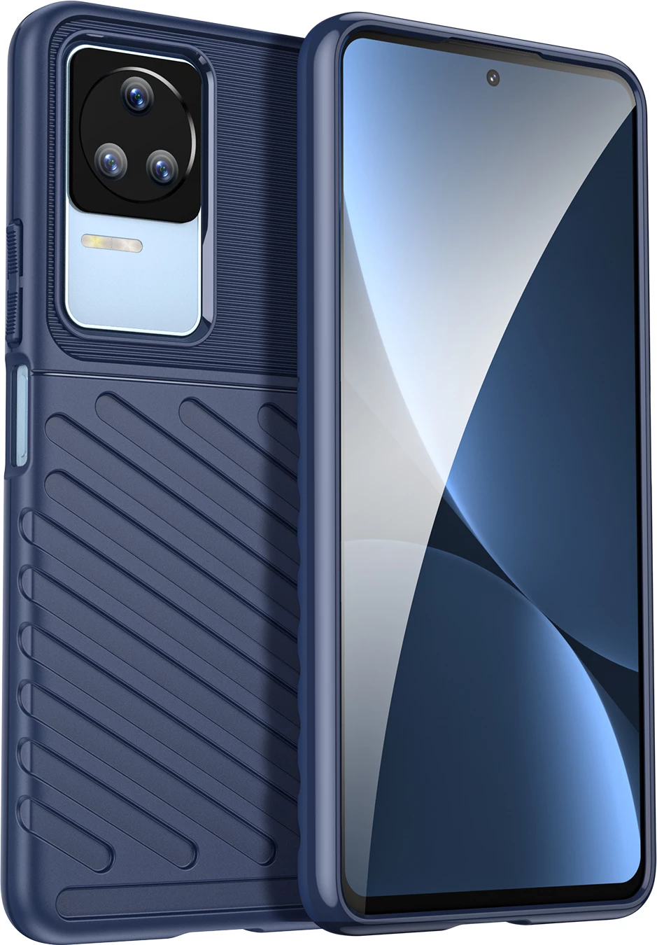 Mbështjellës Hurtel Thunder Case për Xiaomi Poco F4 5G, TPU, Blu