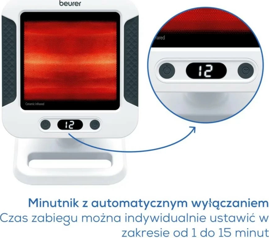 Llampë infrakuqe, Beurer, IL60, 300 W, timer, filtër qelqi qeramik, e bardhë