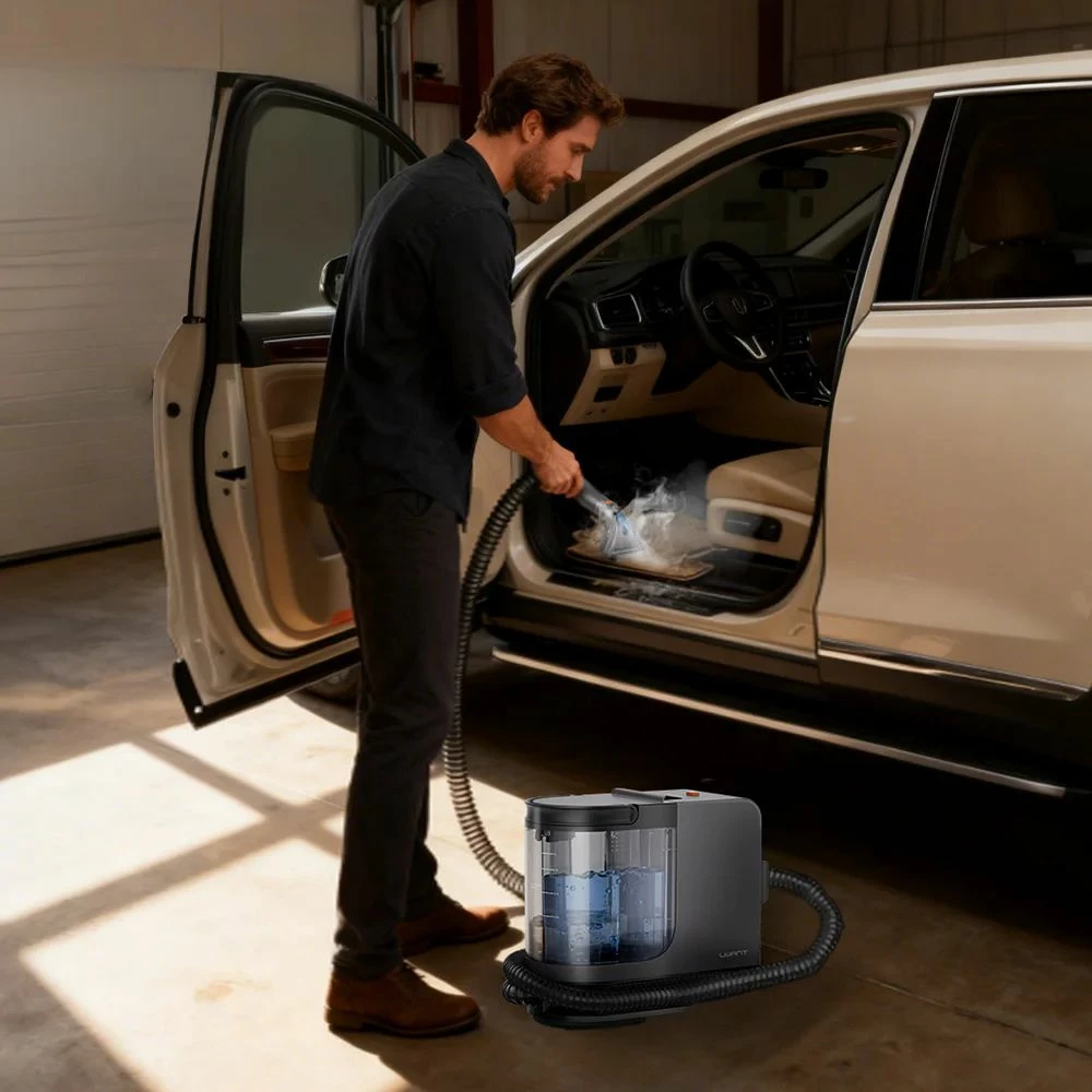 Pastrues me avull dhe nxjerrës njollash Uwant B400 2-në-1, 100°C avull, 65°C ujë i nxehtë, 18000 Pa, 1.2L/1.4L, gri, me aksesorë