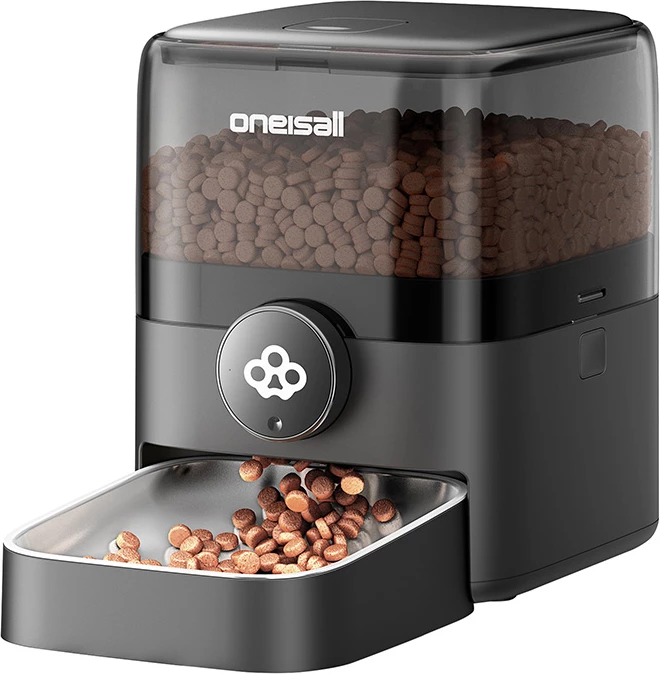 Shpërndarës ushqimi për kafshë Oneisall F1-M smart, 3L, i zi