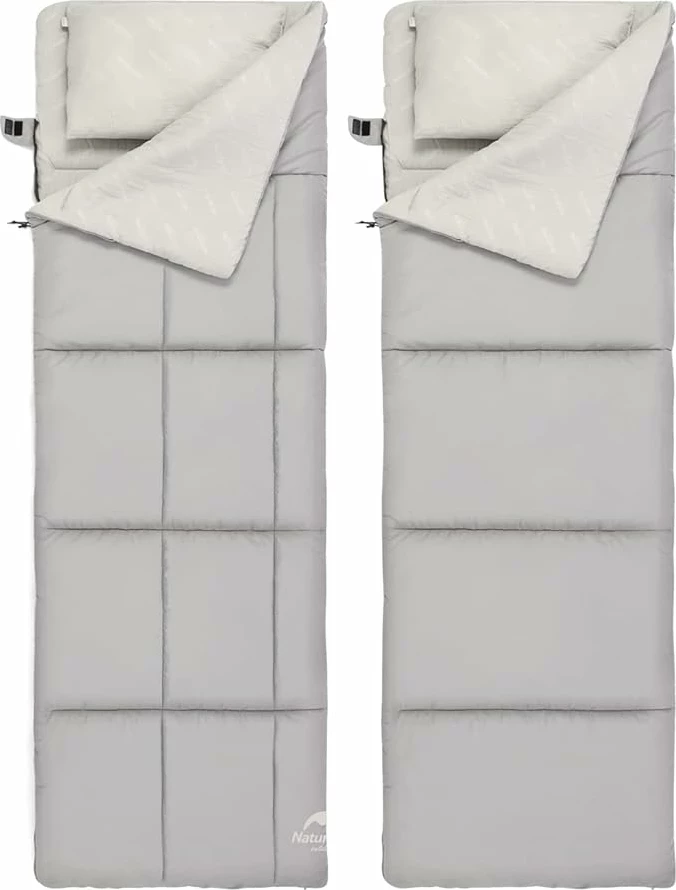 Thes gjumi dopio me jastëk Naturehike, 48 x 40 x 7.62 cm, hiri