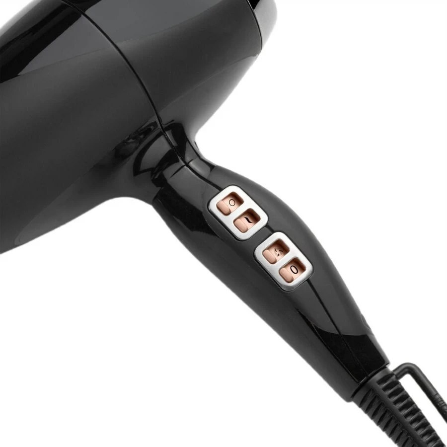 Tharëse flokësh BaByliss 6716DE, 3 nivele nxehtësie, 2 shpejtësi, me difuzor dhe grykë përqendrimi, e zezë