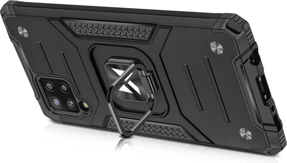 Mbështjellës Wozinsky Ring Armor me mbajtëse, për Samsung Galaxy A42 5G, Argjendtë