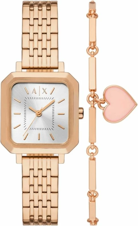 Orë dore set për femra Armani Exchange, rozë gold