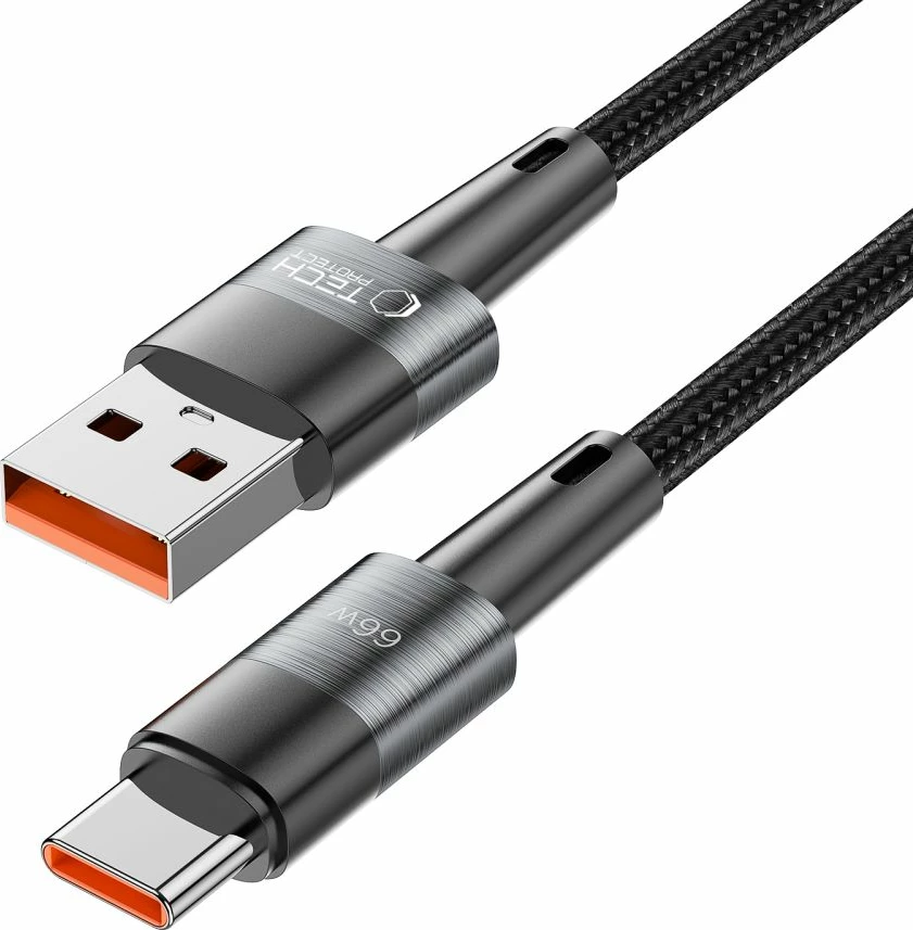 Kabllo USB-C/USB-C Tech-Protect UltraBoost 2m, 66W, Gri