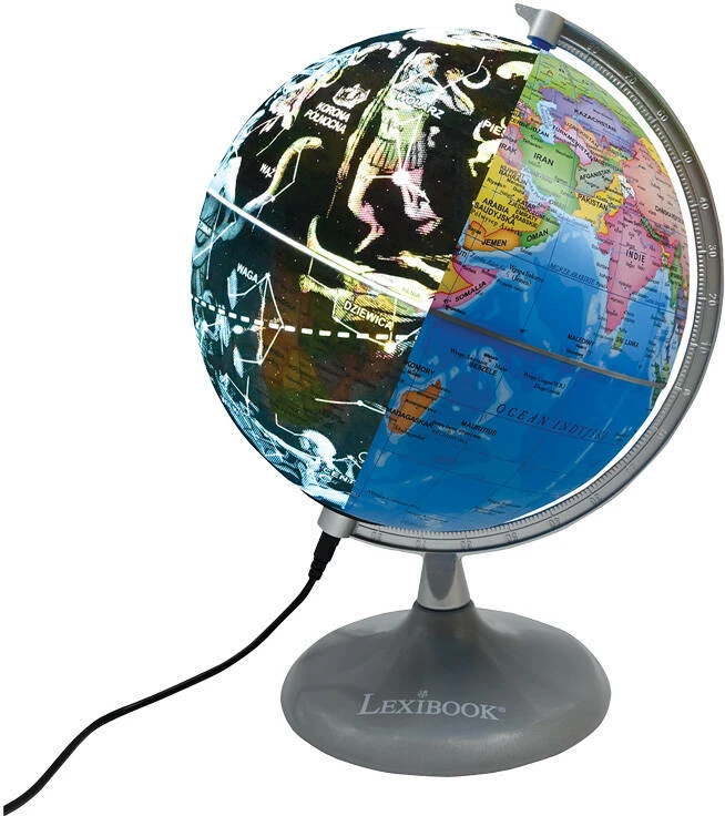 Glob edukativ Lexibook NLJ185PL me konstelacione yjesh, 2-në-1