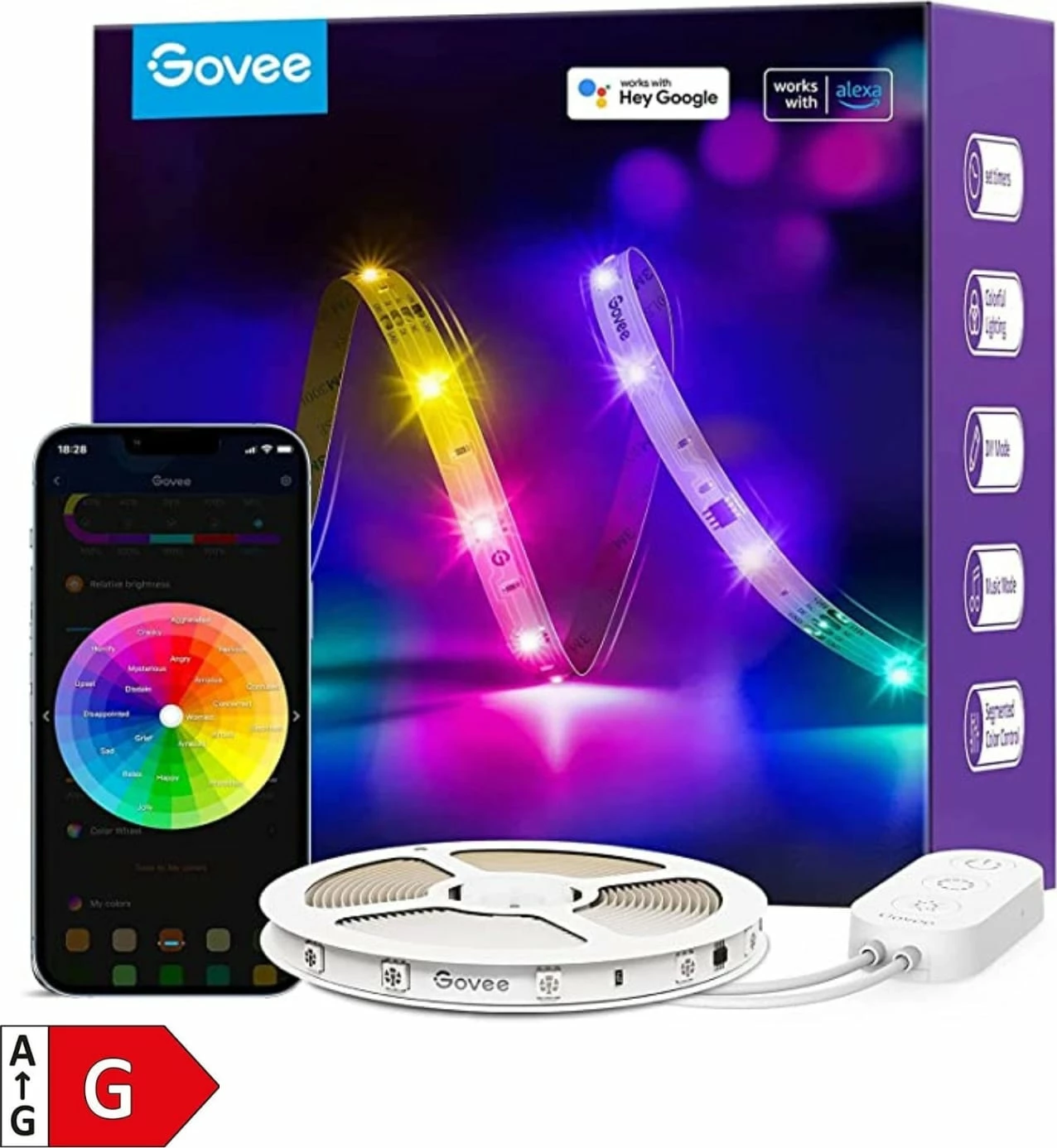 Shirit LED Govee RGBIC Basic 5 m, Wi‑Fi + Bluetooth
