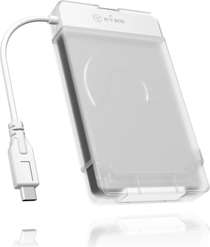 Kuti eksternale ICY BOX IB-AC703-C, 2.5", SATA III, USB Type-C, Translucent White
