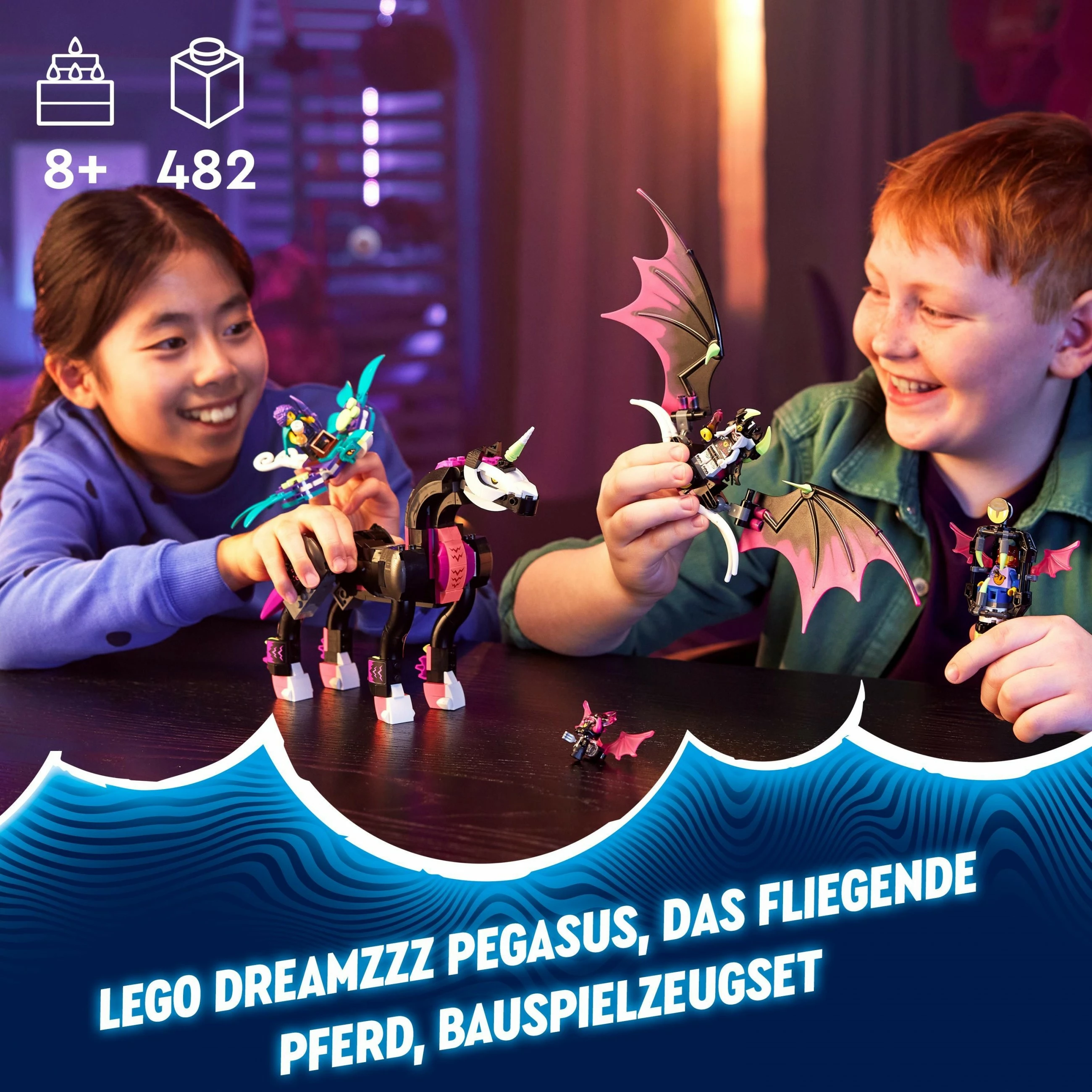 Set ndërtimi LEGO DREAMZzz Pegasus Flying Horse, 482 pjesë, shumëngjyrësh