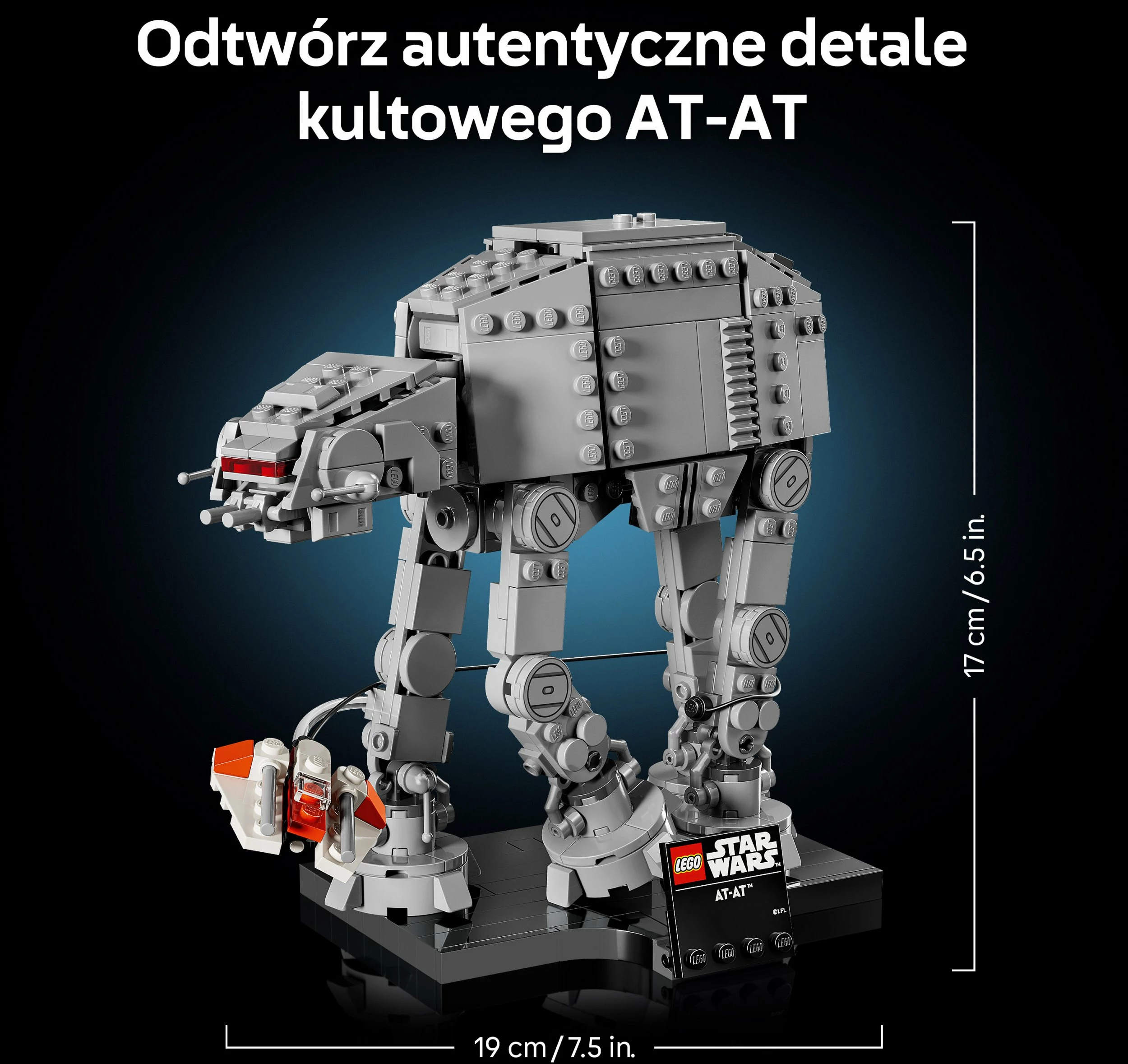 Set ndërtimi LEGO Star Wars AT-AT 75440, 525 copë, 18+, gri