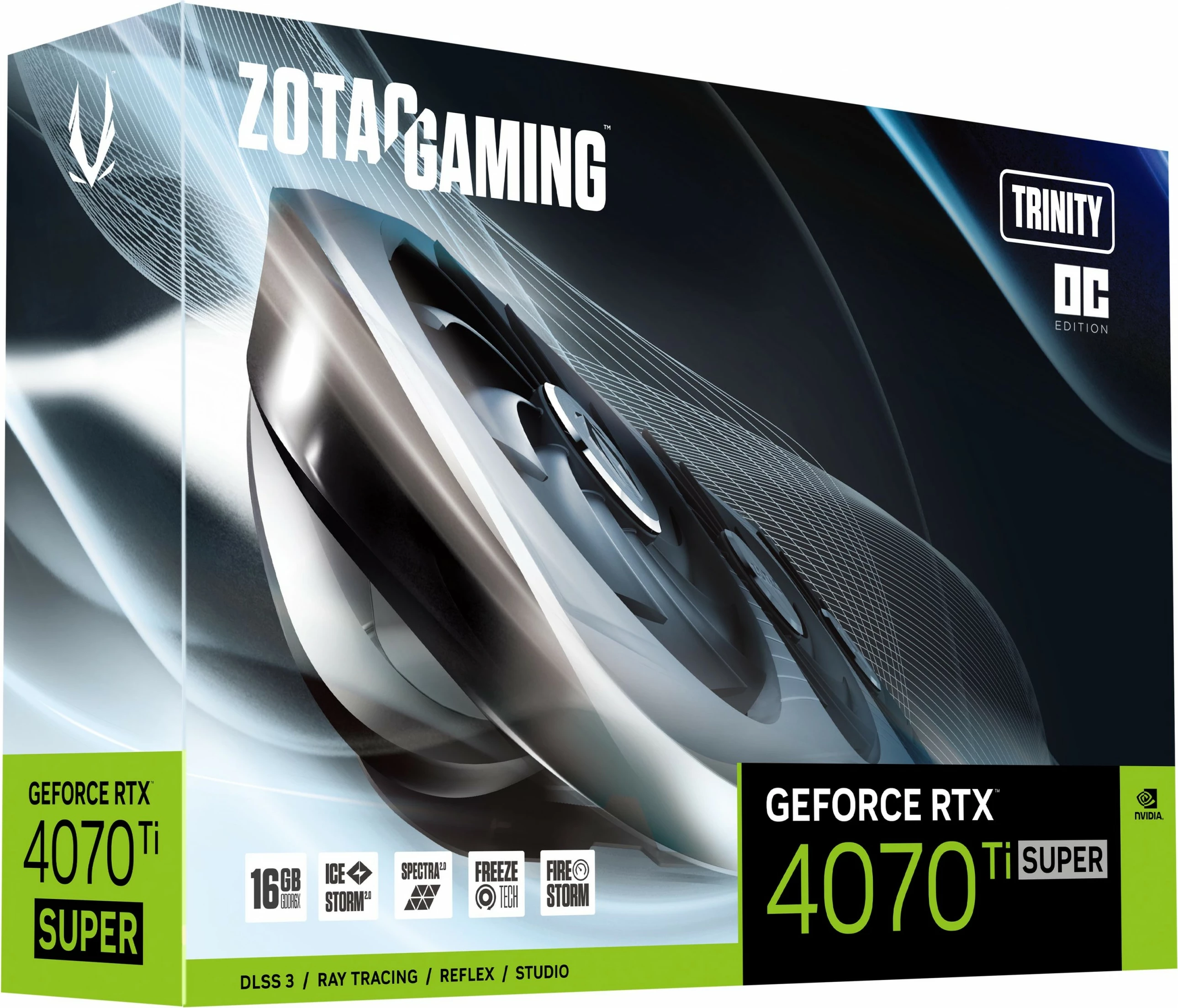 Kartelë grafike Zotac GAMING GeForce RTX 4070 Ti SUPER Trinity OC, 16 GB, GDDR6X