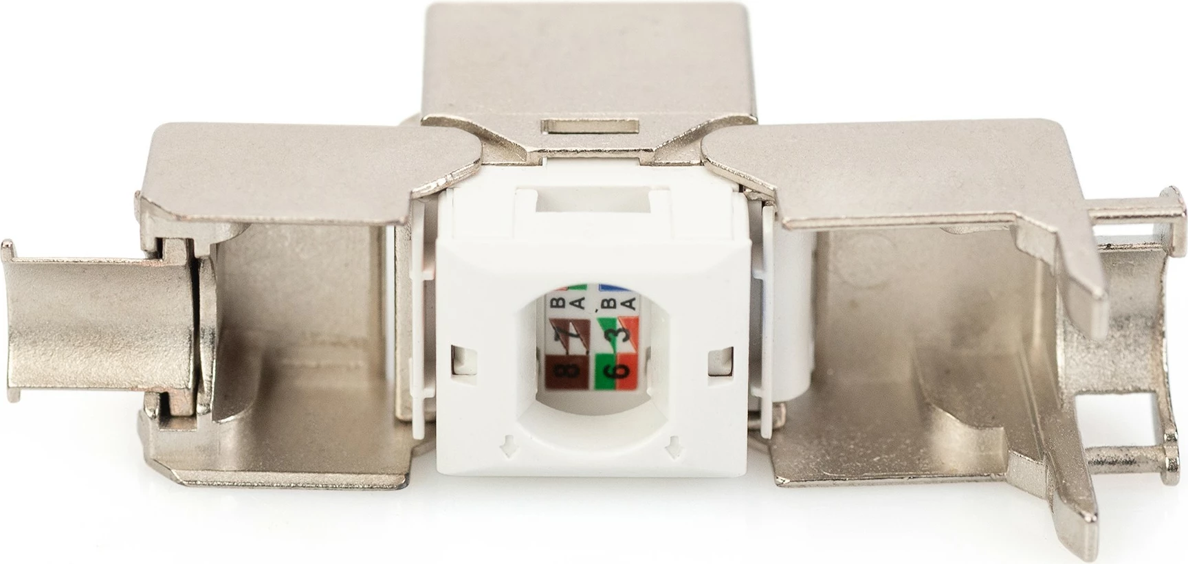 Keystone Jack Digitus Cat6a RJ45, i mbrojtur, metalik