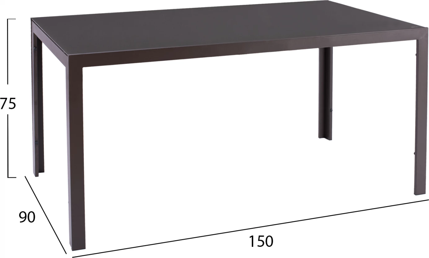 Set për terasë 7 pjesë, tavolinë ngjyrë kafe 150x90 dhe karrige të palosshme FH11531.02