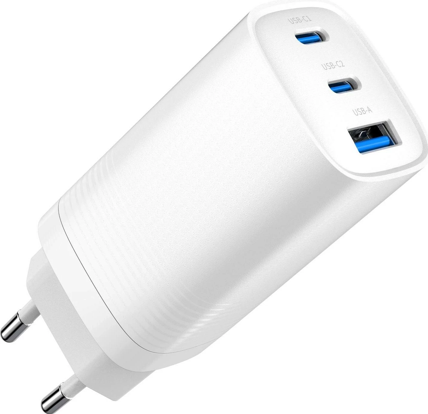 Karikues Gembird GaN USB QC3.0 27W 2xType-C max 65W, i bardhë