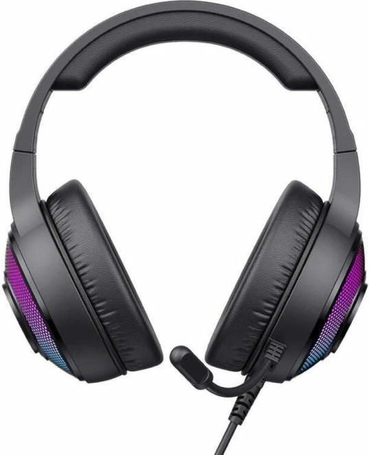 Kufje gaming HAVIT Gamenote HV-H2042D, RGB LED, 50mm, me mikrofon, 2x 3.5mm + USB, të zeza