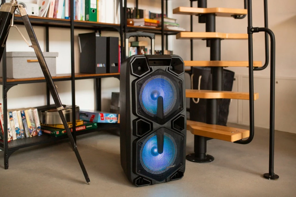 Altaparlant karaoke PRIME3 APA20 me Bluetooth, 8000W, mikrofon wireless, i zi