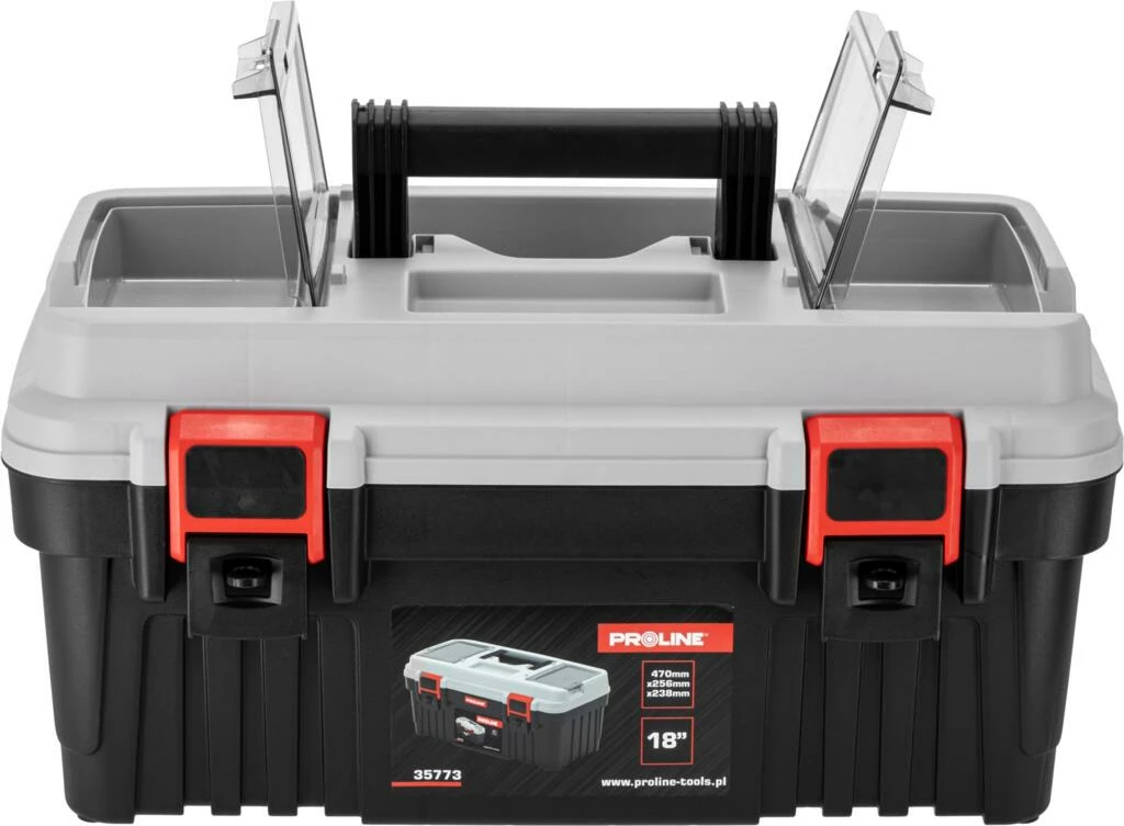 Kuti veglash PROLINE 35773 47x25.6x24 cm zi/kuqe