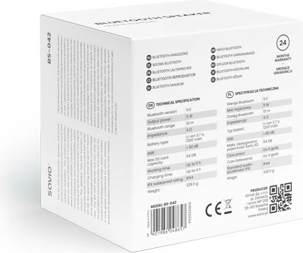 Altoparlant portativ Savio BS-042, Bluetooth 5W, Kaltër