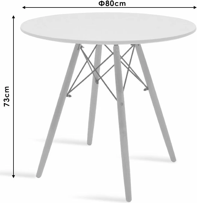 Tavolinë me karrige, ngjyrë gri-natyrale, D80x73cm