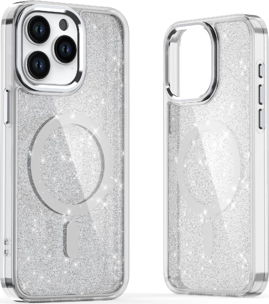 Mbështjellës Hurtel MagSafe për iPhone 16, TPU, i bardhë me shkëlqim