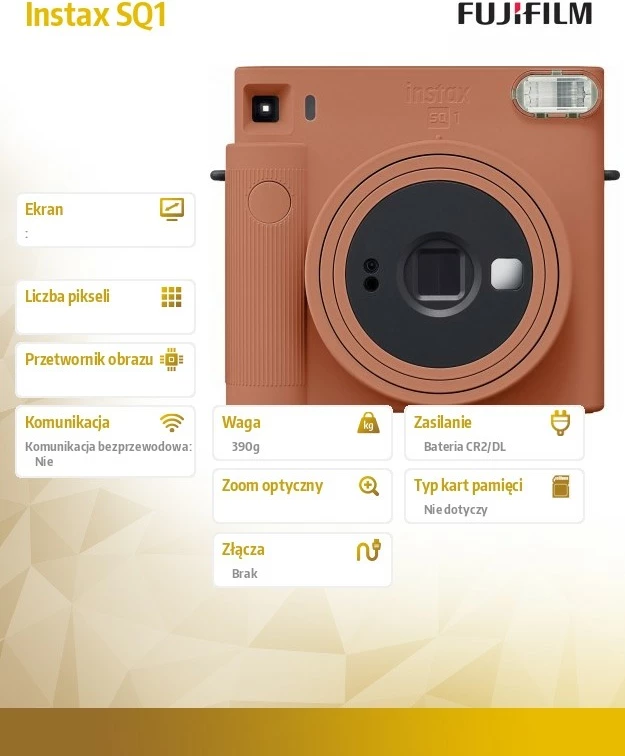 Aparat fotografik Fujifilm Instax SQ1, portokalli