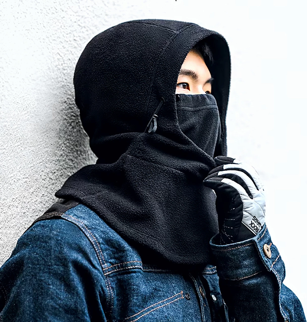 Balaklavë sportive Rockbros YPP034, polar, e zezë